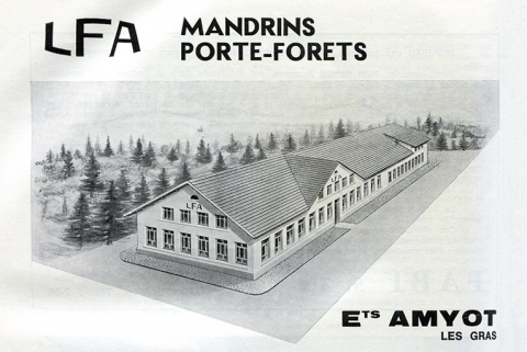 LFA mandrins porte-forets. Ets Amyot, Les Gras [vue cavalière de l'usine], 1971. © Région Bourgogne-Franche-Comté, Inventaire du patrimoine