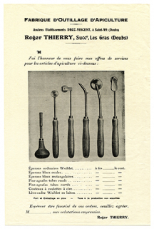 Fabrique d'outillage d'apiculture. Anciens Etablissements Droz-Vincent, à Saint-Vit (Doubs). Roger Thierry, succ[esseu]r, Les Gras (Doubs), [2e quart 20e siècle]. © Région Bourgogne-Franche-Comté, Inventaire du patrimoine