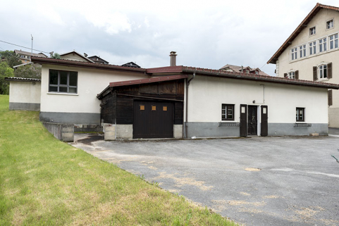 Atelier Moyse Outillage : façade postérieure, de trois quarts gauche. © Région Bourgogne-Franche-Comté, Inventaire du patrimoine Atelier Moyse Outillage : façade postérieure, de trois quarts gauche. © Région Bourgogne-Franche-Comté, Inventaire du patrimoine