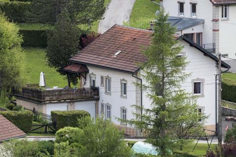Façades postérieure et latérale gauche (vue plongeante). © Région Bourgogne-Franche-Comté, Inventaire du patrimoine