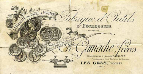 Prix courant de la société Charles Garnache Frères [détail de l'en-tête], s.d. [limite 19e siècle 20e siècle]. © Région Bourgogne-Franche-Comté, Inventaire du patrimoine