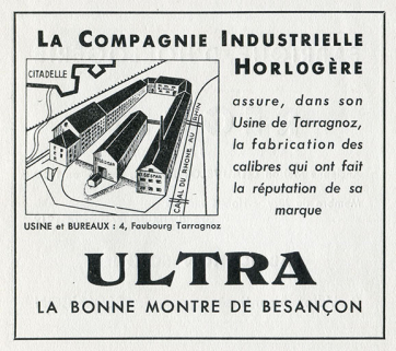 La Compagnie industrielle horlogère - Ultra [vue cavalière], 1943. © Région Bourgogne-Franche-Comté, Inventaire du patrimoine