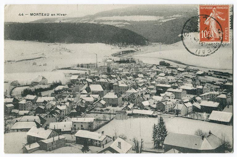 44 - Morteau en hiver, 1er quart 20e siècle [avant 1912]. © Région Bourgogne-Franche-Comté, Inventaire du patrimoine