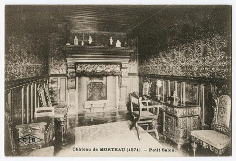 Château de Morteau (1571). - Petit salon, 1ère moitié 20e siècle [avant 1934]. © Région Bourgogne-Franche-Comté, Inventaire du patrimoine