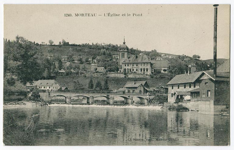 1249. Morteau - L'église et le pont, 1er quart 20e siècle [entre 1917 et 1922]. © Région Bourgogne-Franche-Comté, Inventaire du patrimoine