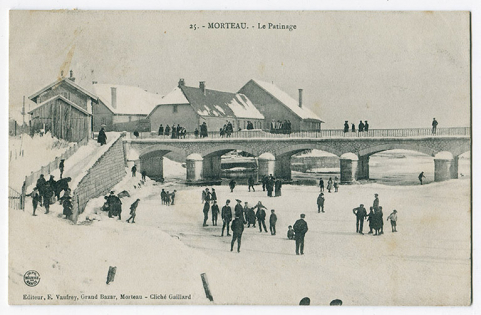 25. - Morteau. - Le patinage, limite 19e siècle 20e siècle [entre 1883 et 1909]. © Région Bourgogne-Franche-Comté, Inventaire du patrimoine