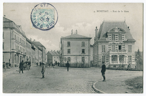 4. Morteau. - Rue de la Gare, 1er quart 20e siècle [avant 1906]. Le balcon du 2e étage n'est pas encore construit. © Région Bourgogne-Franche-Comté, Inventaire du patrimoine