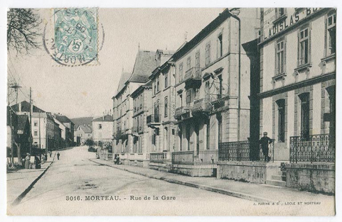 3016. Morteau. - Rue de la Gare, limite 19e siècle 20e siècle [avant 1906]. © Région Bourgogne-Franche-Comté, Inventaire du patrimoine