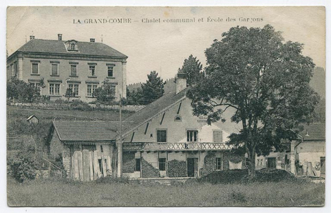 La Grand-Combe - Chalet communal et école des garçons, 1ère moitié 20e siècle [avant 1937]. © Région Bourgogne-Franche-Comté, Inventaire du patrimoine
