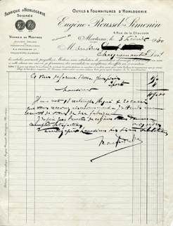 Papier à en-tête d'Eugène Roussel-Simonin, 3 février 1930. © Région Bourgogne-Franche-Comté, Inventaire du patrimoine