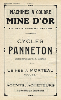 Publicité pour la maison Panneton, 1926. © Région Bourgogne-Franche-Comté, Inventaire du patrimoine