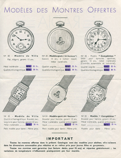 Document publicitaire de la fabrique de montres Radia, 1ère moitié du 20e siècle. © Région Bourgogne-Franche-Comté, Inventaire du patrimoine