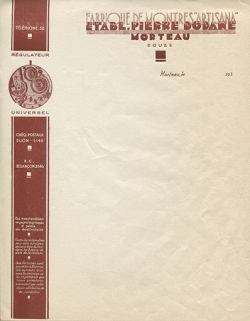 Papier à en-tête des Ets Pierre Dodane, s.d. [décennie 1930]. © Région Bourgogne-Franche-Comté, Inventaire du patrimoine