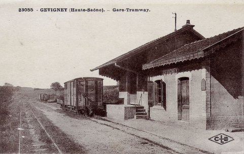 La gare-tramway de Gevigney, carte postale. © Commune de Gevigney-et-Mercey La gare-tramway de Gevigney, carte postale. © Commune de Gevigney-et-Mercey
