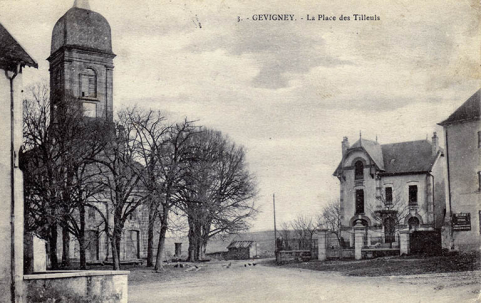 La villa et l'église, carte postale. © Commune de Gevigney-et-Mercey