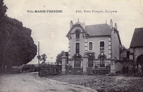La villa, carte postale. © Commune de Gevigney-et-Mercey