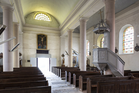 Vue intérieure depuis le choeur.  © Région Bourgogne-Franche-Comté, Inventaire du patrimoine Vue intérieure depuis le choeur.  © Région Bourgogne-Franche-Comté, Inventaire du patrimoine