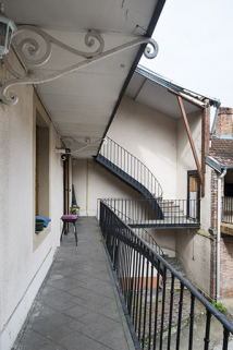 Escalier à cage ouverte, façade postérieure. © Région Bourgogne-Franche-Comté, Inventaire du patrimoine