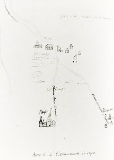 Plan de terroir (Saint-Aubin) [détail], 18e siècle. D'après une diapositive de Patrick Boisnard en 1991. © Région Bourgogne-Franche-Comté, Inventaire du patrimoine
