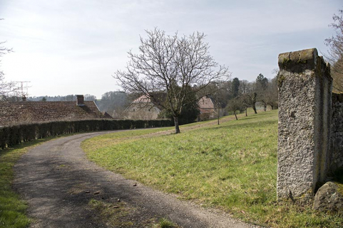 Entrée du 7 et 9 rue du château; vue d'ensemble sur les bâtiments depuis le nord-est.  © Région Bourgogne-Franche-Comté, Inventaire du patrimoine
