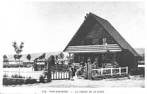 Le chalet de la plage, carte postale. © Région Bourgogne-Franche-Comté, Inventaire du patrimoine