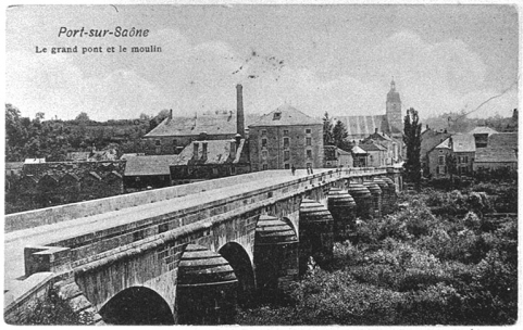 Le pont, carte postale. © Région Bourgogne-Franche-Comté, Inventaire du patrimoine