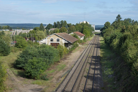 Vue générale depuis le pont de la route nationale 19. © Région Bourgogne-Franche-Comté, Inventaire du patrimoine