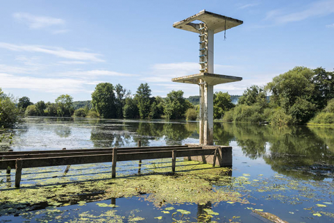 La saône et l'ancienne plage. © Région Bourgogne-Franche-Comté, Inventaire du patrimoine