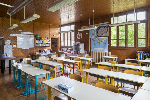 salle de classe. © Région Bourgogne-Franche-Comté, Inventaire du patrimoine