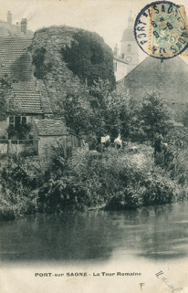 Ruines du château, carte postale. © Région Bourgogne-Franche-Comté, Inventaire du patrimoine