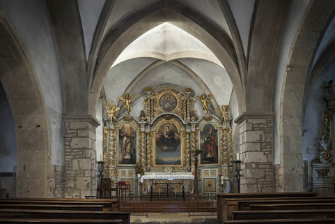 Le retable et le choeur. © Région Bourgogne-Franche-Comté, Inventaire du patrimoine