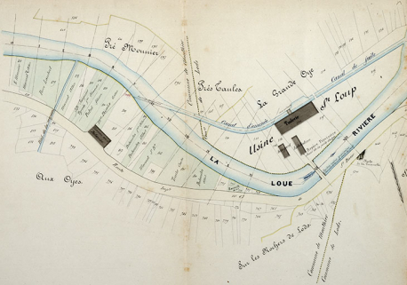 Plan de la tuilerie, 1862. © Région Bourgogne-Franche-Comté, Inventaire du patrimoine Plan de la tuilerie, 1862. © Région Bourgogne-Franche-Comté, Inventaire du patrimoine