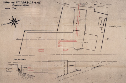 Ville de Villers-le-Lac. Propriété Joriot [plan-masse de l'usine Magister], 1977. © Région Bourgogne-Franche-Comté, Inventaire du patrimoine