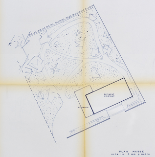 Schwartzmann Frères [...] Projet d'extension des magasins et bureaux. 1 [...] Plan masse, 24 février 1966. © Région Bourgogne-Franche-Comté, Inventaire du patrimoine