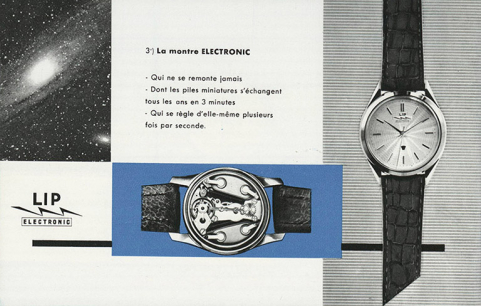 La montre Electronic, photogr., 1956. © Région Bourgogne-Franche-Comté, Inventaire du patrimoine