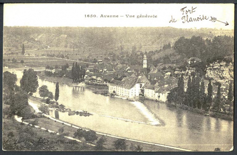 Avanne - Vue générale, carte postale, s.d. [fin 19e ou début 20e siècle]. © Région Bourgogne-Franche-Comté, Inventaire du patrimoine