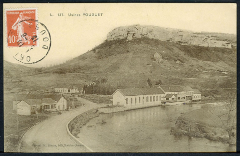 Usines Pouguet, carte postale, s.d. [fin 19e ou début 20e siècle].  © Région Bourgogne-Franche-Comté, Inventaire du patrimoine