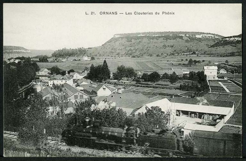 Ornans - Les clouteries du Phénix, carte postale, s.d. [fin 19e ou début 20e siècle]. © Région Bourgogne-Franche-Comté, Inventaire du patrimoine
