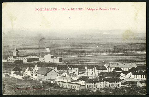 Pontarlier - Usine Dubied - Fabrique de moteurs "Zédel", carte postale, s.d. [début 20e siècle]. © Région Bourgogne-Franche-Comté, Inventaire du patrimoine