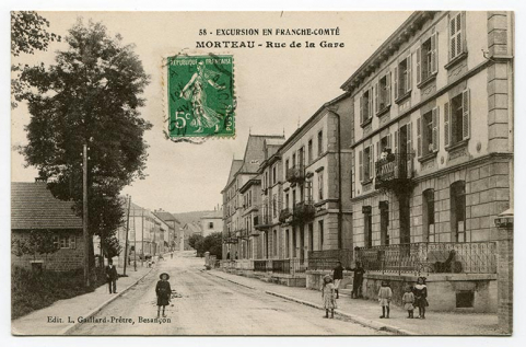 58 - Excursion en Franche-Comté. Morteau - Rue de la Gare, 1er quart 20e siècle [avant 1913]. © Région Bourgogne-Franche-Comté, Inventaire du patrimoine