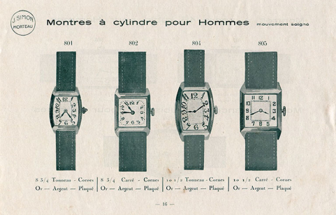 Fabrique d'horlogerie de Morteau (Doubs) J. Simon [catalogue : p. 16], années 1920-1930. © Région Bourgogne-Franche-Comté, Inventaire du patrimoine