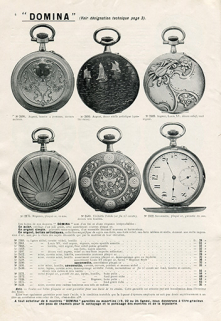 [Montres Domina : catalogue de production de la société Emile Wetzel et Cie, p. 4], 1912. © Région Bourgogne-Franche-Comté, Inventaire du patrimoine