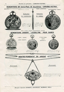 [Montres Chrono-Victrix et Lecoultre : catalogue de production de la société Emile Wetzel et Cie, p. 16], 1912. © Région Bourgogne-Franche-Comté, Inventaire du patrimoine