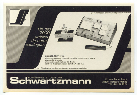 [Exemple d'appareil développé pour la société : chronocomparateur H 100, fabriqué à partir du milieu des années 1980 par Heck, en Forêt-Noire, Allemagne]. © Région Bourgogne-Franche-Comté, Inventaire du patrimoine