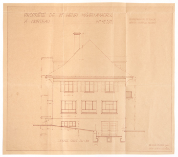 Propriété de Mr Henri Michel-Amadry, à Morteau. Façade ouest, février 1930. © Région Bourgogne-Franche-Comté, Inventaire du patrimoine Propriété de Mr Henri Michel-Amadry, à Morteau. Façade ouest, février 1930. © Région Bourgogne-Franche-Comté, Inventaire du patrimoine