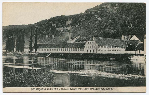 Besançon-Casamène - Usine Martin-Brey-dromard, carte postale, s.d. [fin 19e ou début 20e siècle]. © Région Bourgogne-Franche-Comté, Inventaire du patrimoine