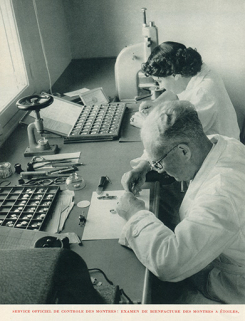 Service officiel de contrôle des montres. Bienfacture des montres à étoiles, 1955.  © Région Bourgogne-Franche-Comté, Inventaire du patrimoine