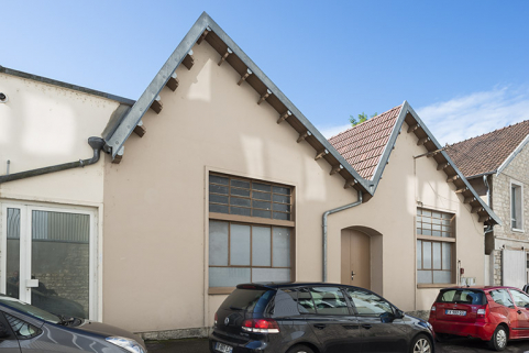 Murs-pignons des sheds sur le rue Klein. © Région Bourgogne-Franche-Comté, Inventaire du patrimoine Murs-pignons des sheds sur le rue Klein. © Région Bourgogne-Franche-Comté, Inventaire du patrimoine