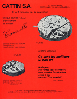 Cattin S.A. le n° 1 français de la profession [... publicité], 1976. © Région Bourgogne-Franche-Comté, Inventaire du patrimoine