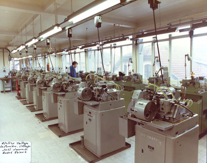 Atelier Taillage, La Perrière 1er étage, Joël Journot [et] André Faivre, décennie 1980. © Région Bourgogne-Franche-Comté, Inventaire du patrimoine